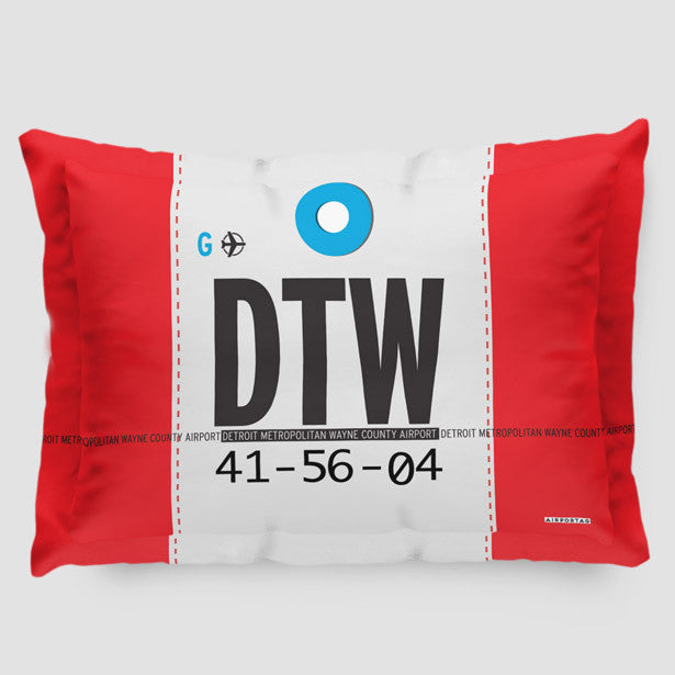 DTW - Pillow Sham - Airportag