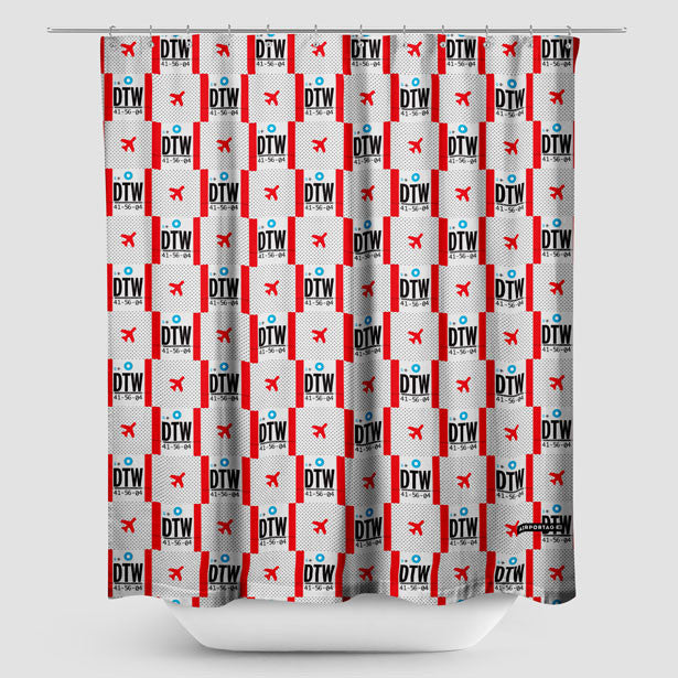 DTW - Shower Curtain - Airportag
