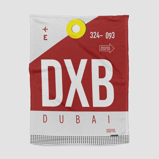 Throw Blanket DXB Airport Code Pattern throw-blanket-dxb-airport-code-pattern