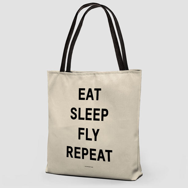 Eat Sleep Fly - Tote Bag - Airportag
