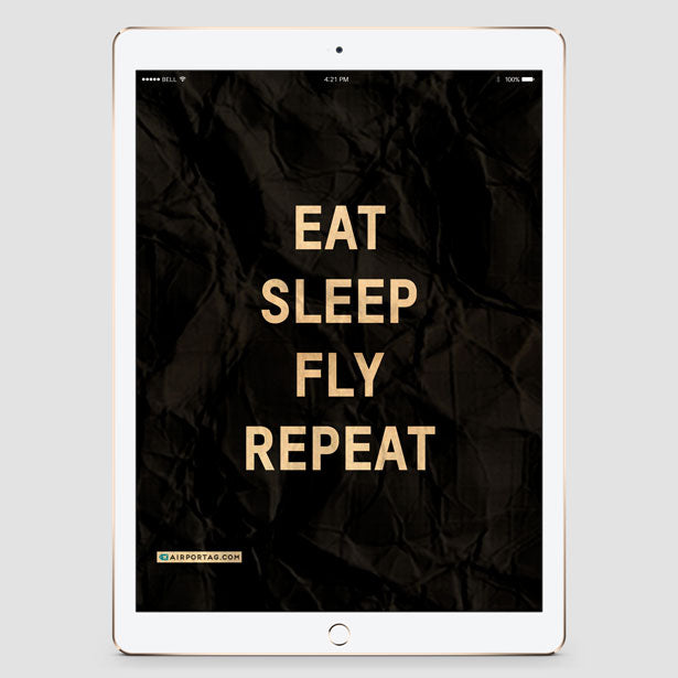 Eat Sleep Fly - Mobile wallpaper - Airportag