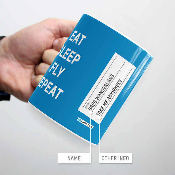 Eat Sleep Fly - Mug - Airportag