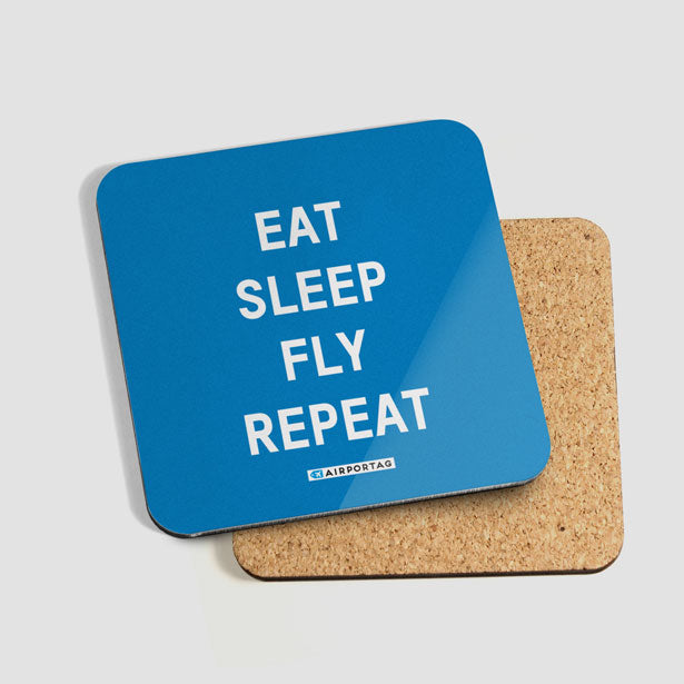 Eat Sleep Fly - Coaster - Airportag