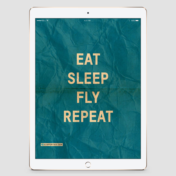 Eat Sleep Fly - Mobile wallpaper - Airportag