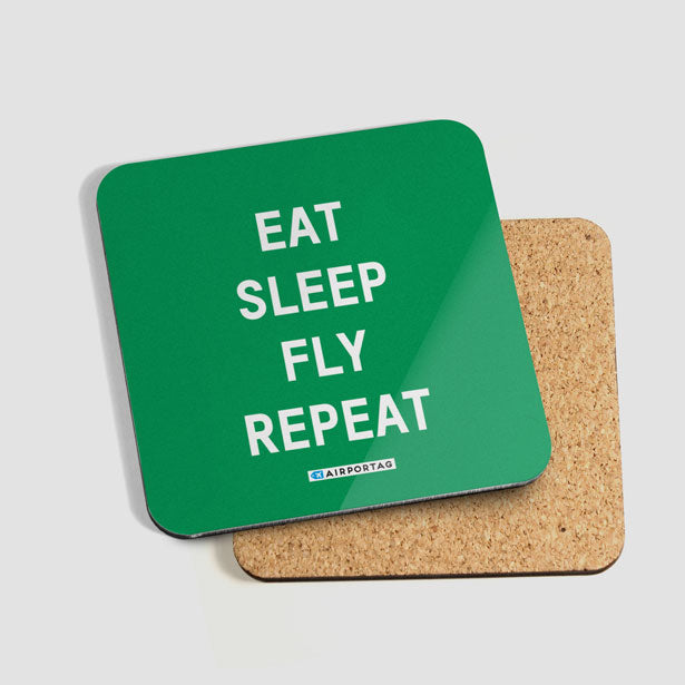 Eat Sleep Fly - Coaster - Airportag