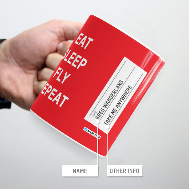 Eat Sleep Fly - Mug - Airportag