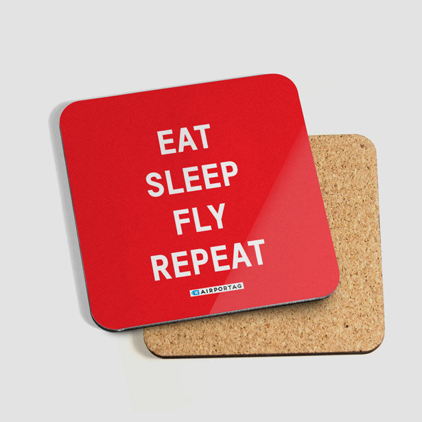 Eat Sleep Fly - Coaster - Airportag
