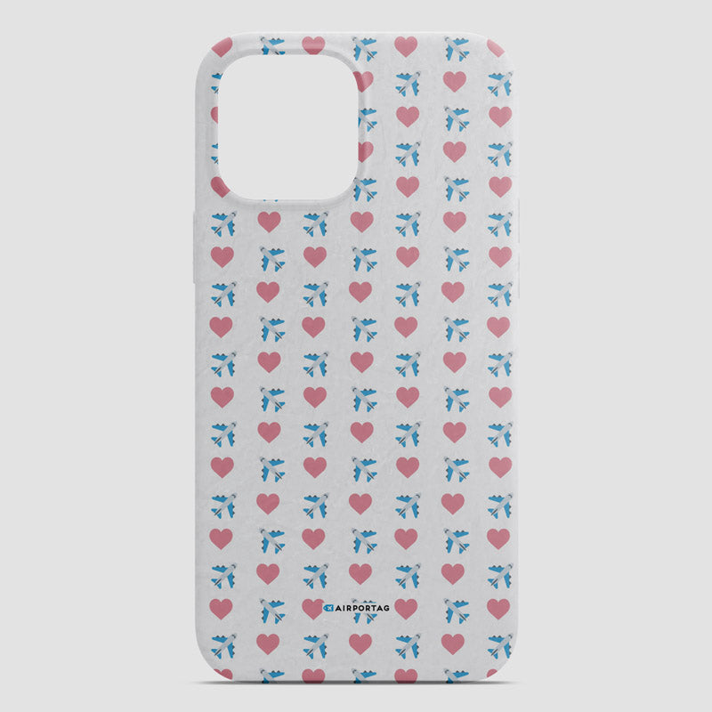 Emoji Heart Plane - Phone Case