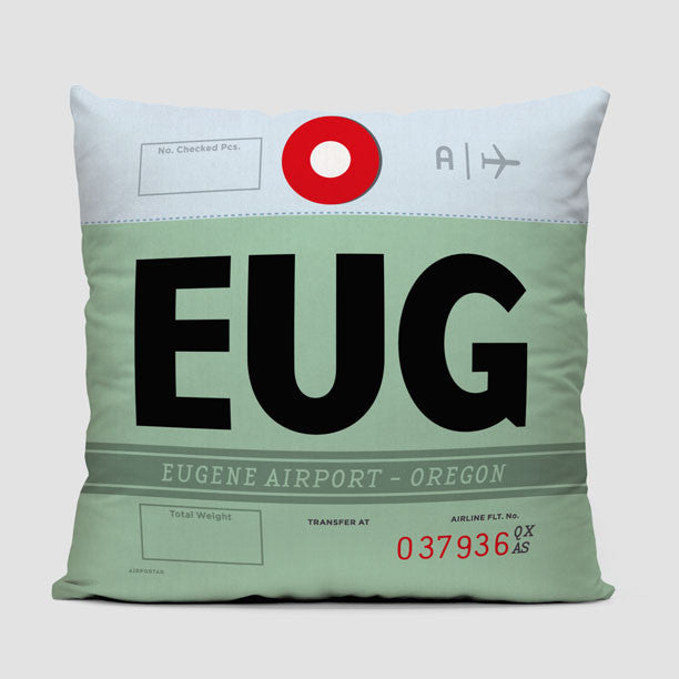EUG - Throw Pillow - Airportag