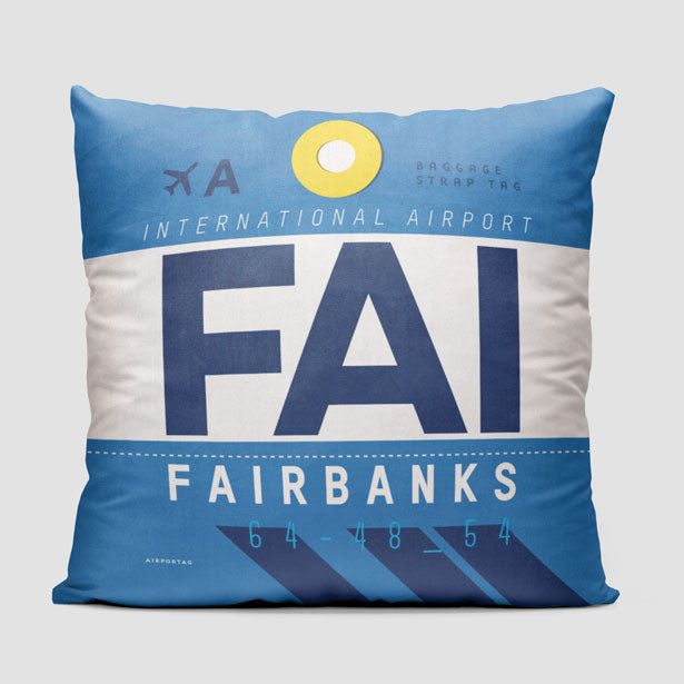 FAI - Throw Pillow - Airportag