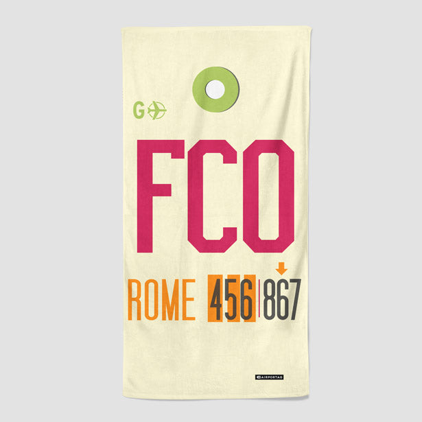 FCO - Beach Towel - Airportag