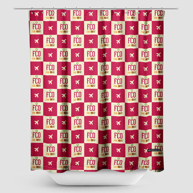 FCO - Shower Curtain - Airportag