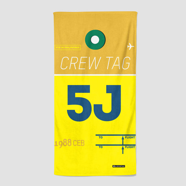 5J - Beach Towel - Airportag