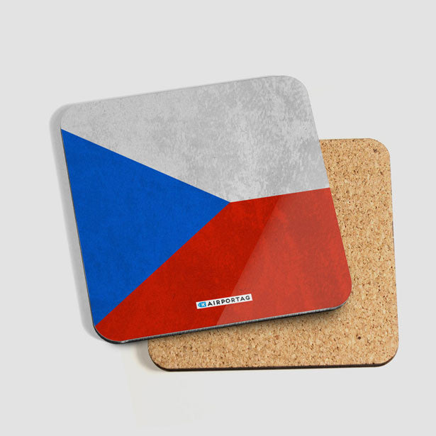 Czech Republic Flag - Coaster - Airportag