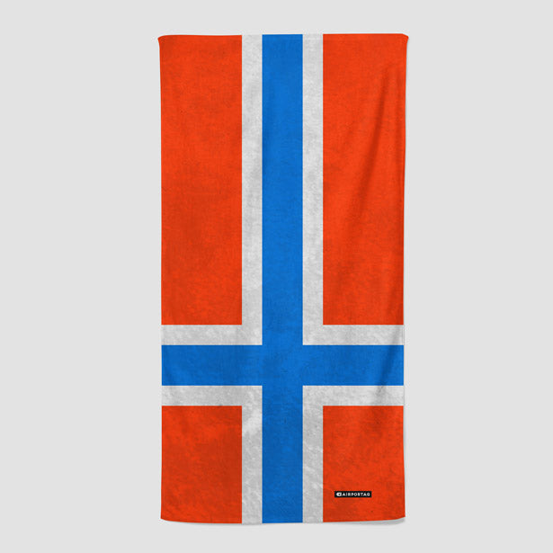 Norwegian Flag - Beach Towel - Airportag