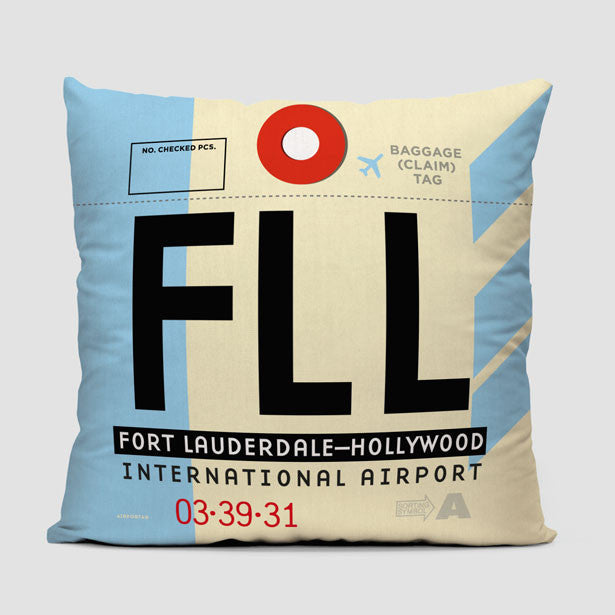 FLL - Throw Pillow - Airportag