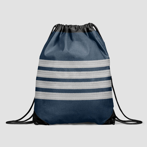 Pilot Stripes - Drawstring Bag - Airportag