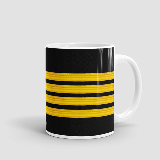 Black Pilot Stripes - Mug - Airportag