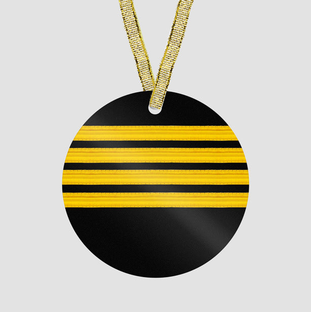 Black Pilot Stripes - Ornament - Airportag