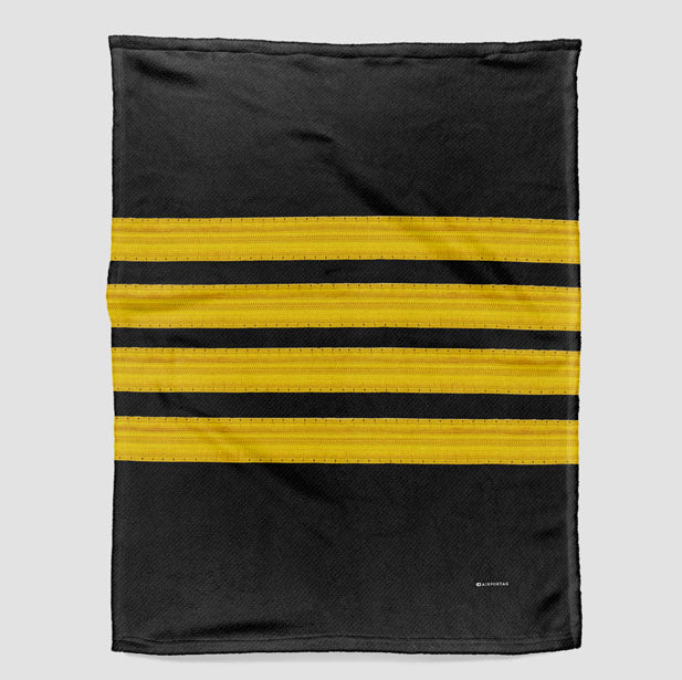 Black Pilot Stripes - Blanket - Airportag
