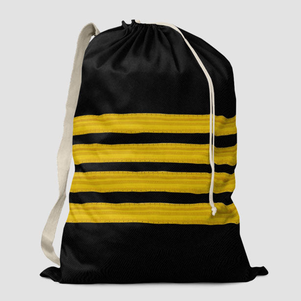 Black Pilot Stripes - Laundry Bag - Airportag