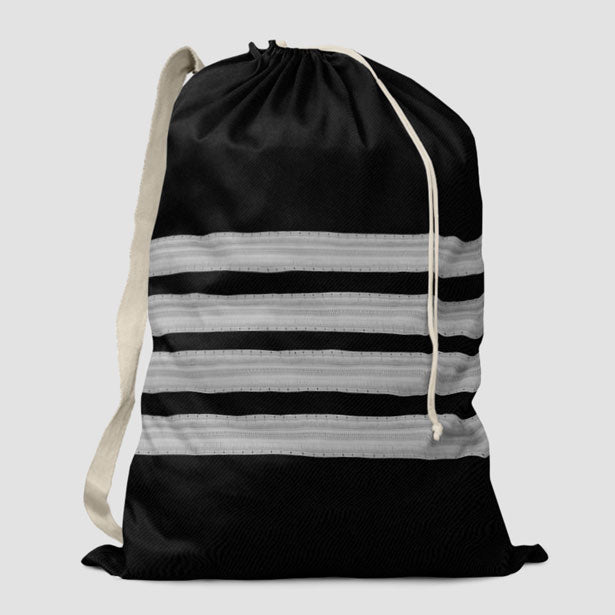 Black Pilot Stripes - Laundry Bag - Airportag