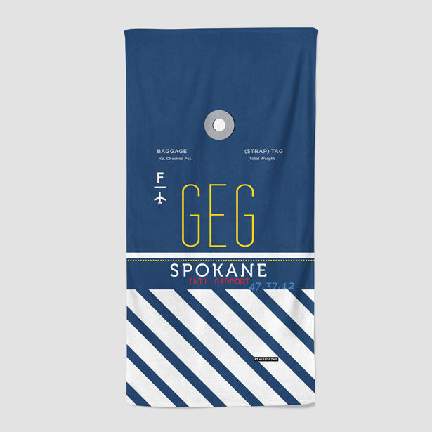 GEG - Beach Towel - Airportag