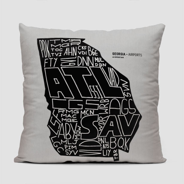 Georgia - Throw Pillow - Airportag