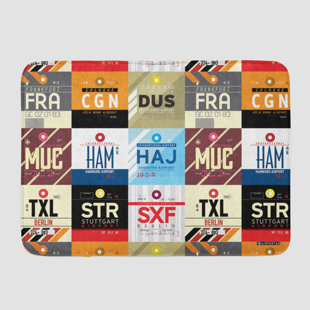 Germany Airports - Bath Mat - Airportag