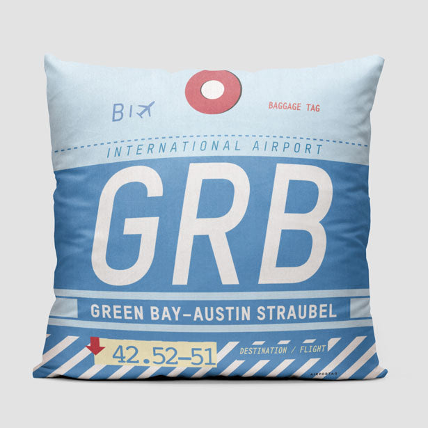 GRB - Throw Pillow - Airportag