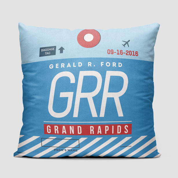 GRR - Throw Pillow - Airportag