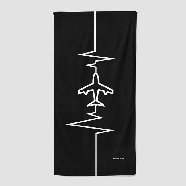 Heartbeat - Beach Towel - Airportag