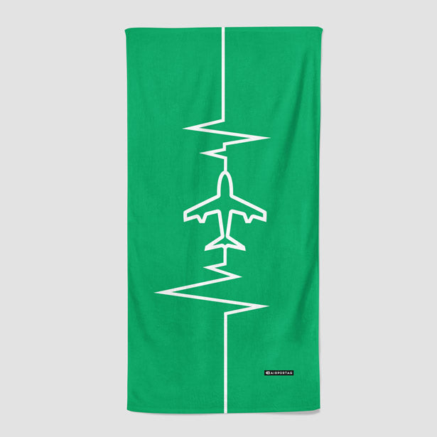 Heartbeat - Beach Towel - Airportag