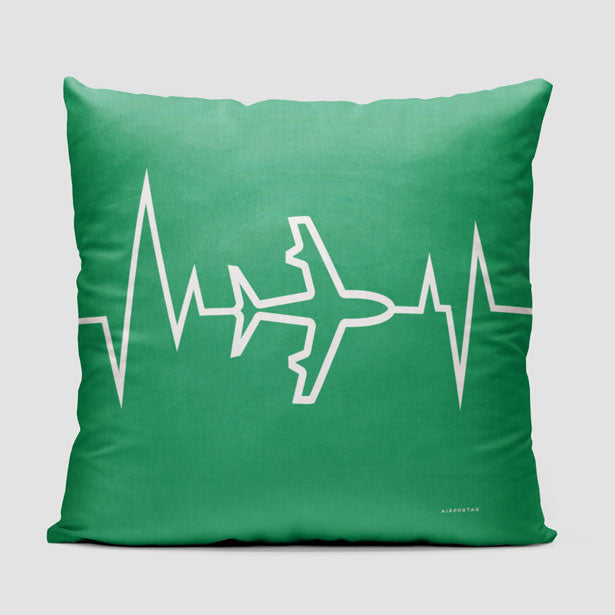 Heartbeat - Throw Pillow - Airportag