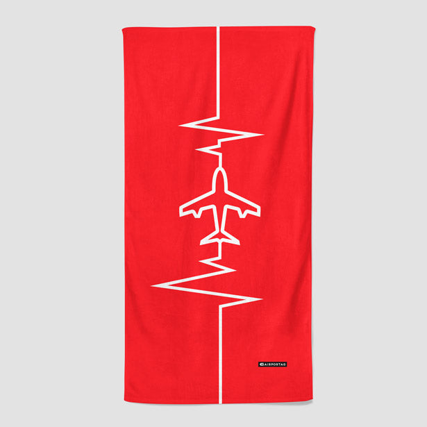 Heartbeat - Beach Towel - Airportag