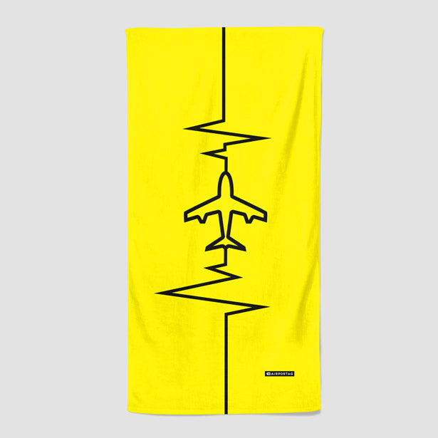 Heartbeat - Beach Towel - Airportag