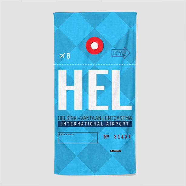 HEL - Beach Towel - Airportag