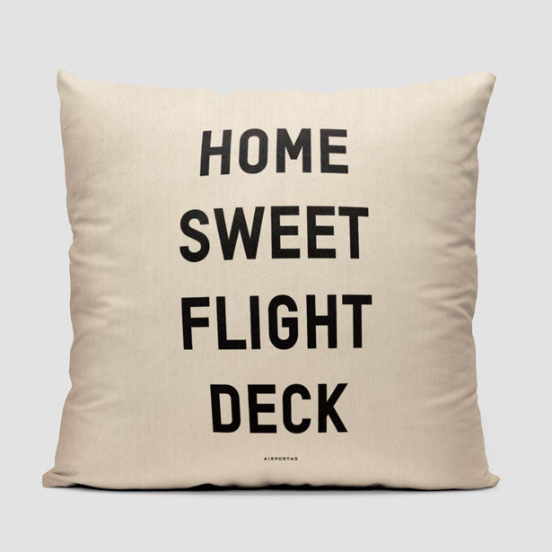 Home Sweet Flight Deck - Throw Pillow - Airportag