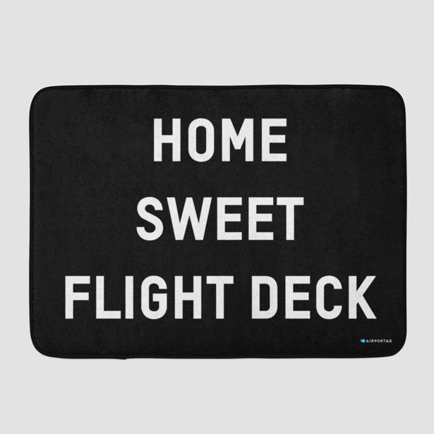 Home Sweet Flight Deck - Bath Mat - Airportag