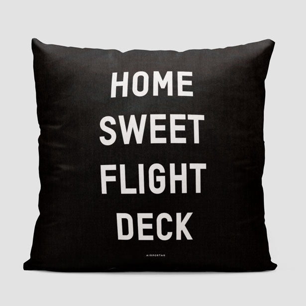Home Sweet Flight Deck - Throw Pillow - Airportag