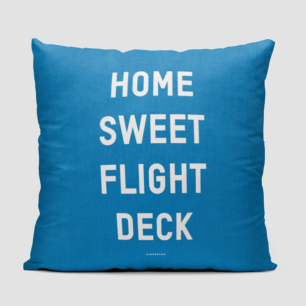 Home Sweet Flight Deck - Throw Pillow - Airportag