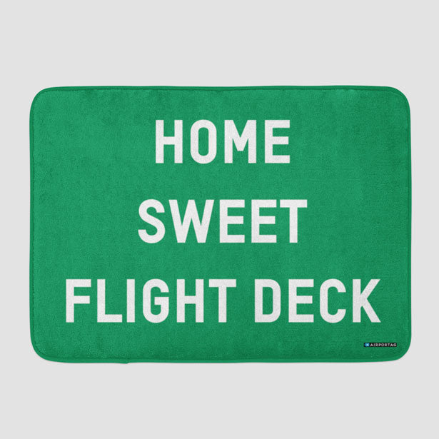 Home Sweet Flight Deck - Bath Mat - Airportag