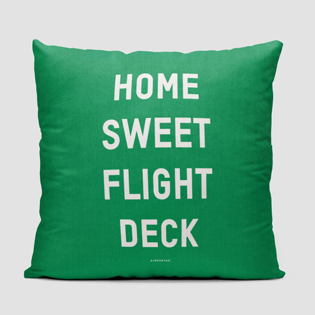 Home Sweet Flight Deck - Throw Pillow - Airportag