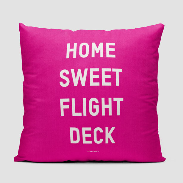Home Sweet Flight Deck - Throw Pillow - Airportag