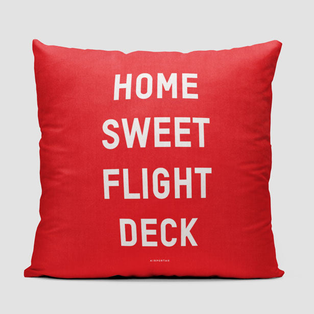 Home Sweet Flight Deck - Throw Pillow - Airportag