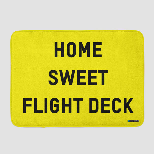 Home Sweet Flight Deck - Bath Mat - Airportag