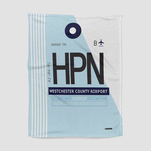 Throw Blanket HPN airport code pattern.