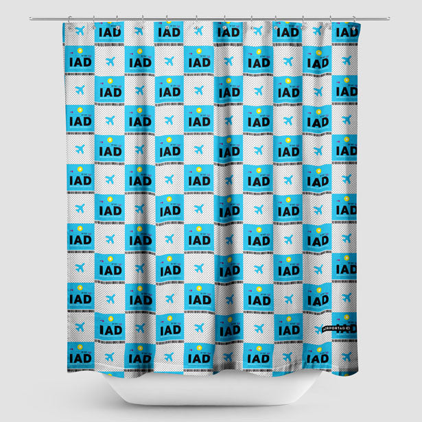 IAD - Shower Curtain - Airportag