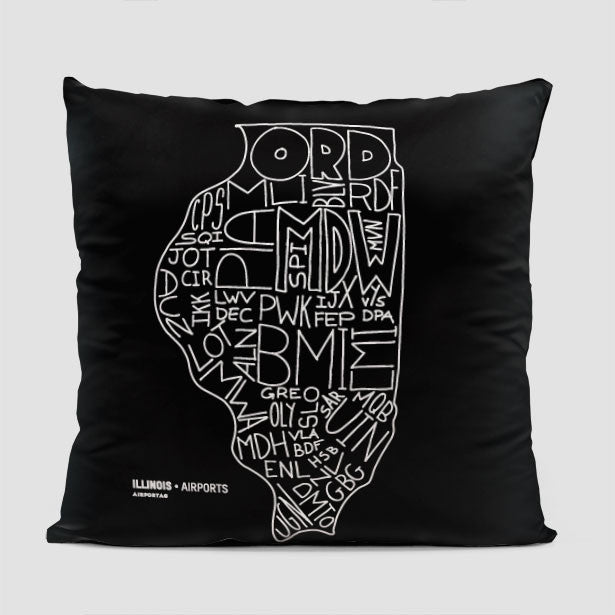 Illinois - Throw Pillow - Airportag