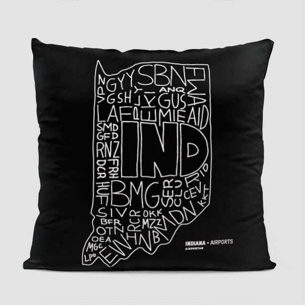 Indiana - Throw Pillow - Airportag
